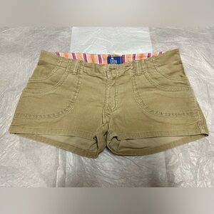 Lilu Corduroy Tan Low Rise Shorts